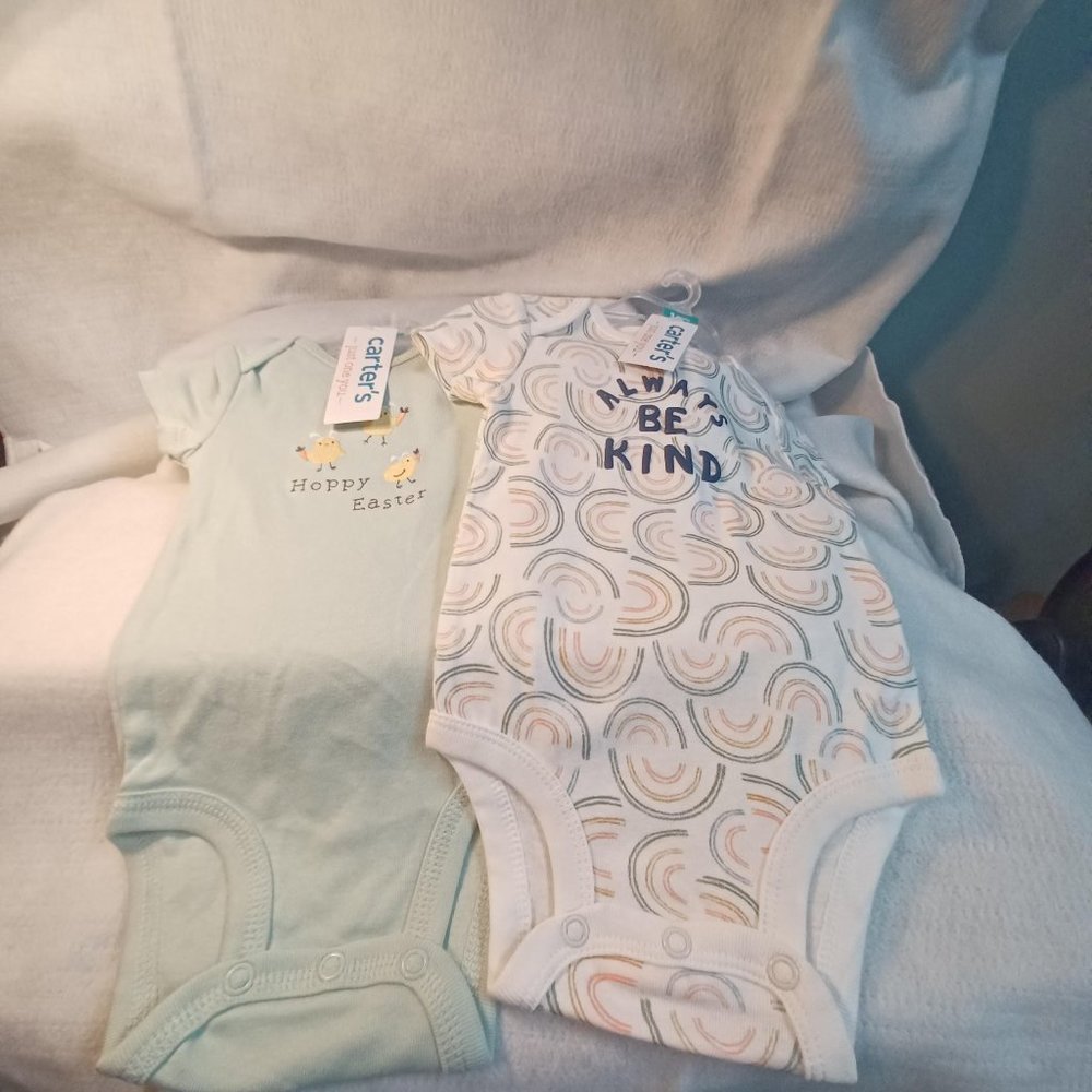 NWT Carters Bodysuits 5 Short Sleeve 3 Months